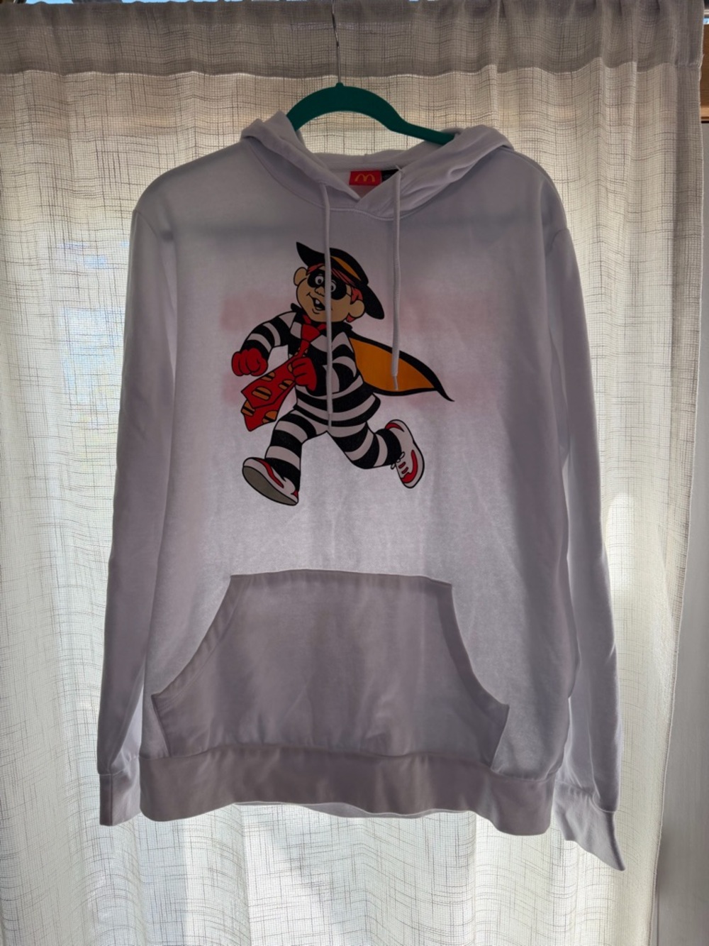 White Hooded Sweatshirt with Hamburgalur